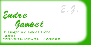 endre gampel business card